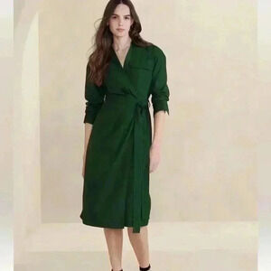 Banana Republic POPLIN MIDI SHIRTDRESS